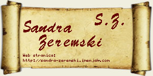 Sandra Zeremski vizit kartica